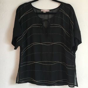 Beaded Sheer Blouse Forever 21